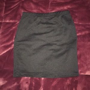 Black Ribbed Skirt